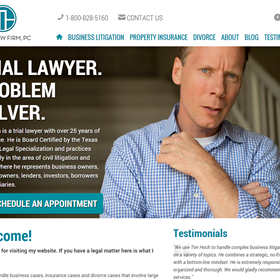 WordPress Web Sites by Thrive Internet Marketing: Hoch Law Firm | Business Litigation Attorney Fort Worth
